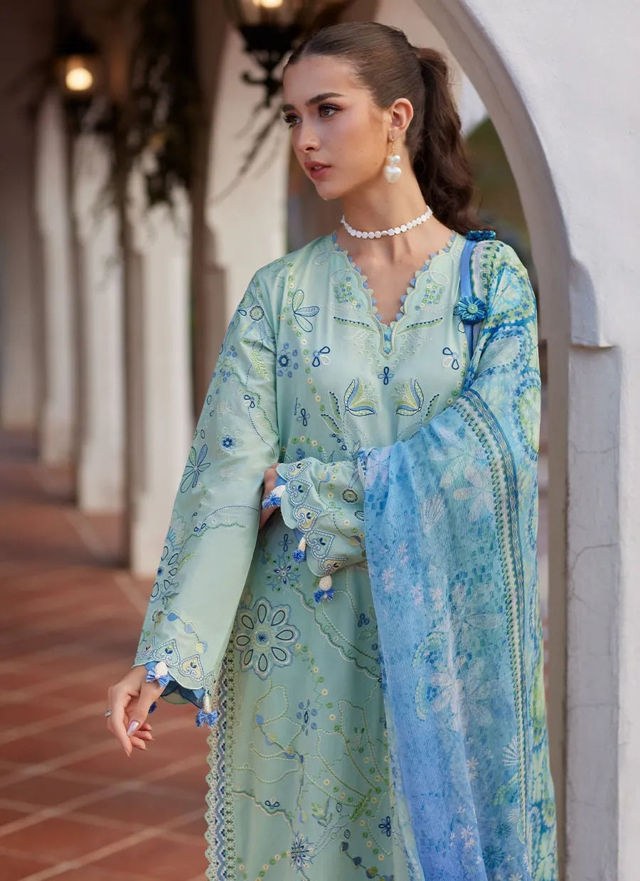 Farah Talib Aziz Luxury Lawn Unstitched '26 - Marcia Mint