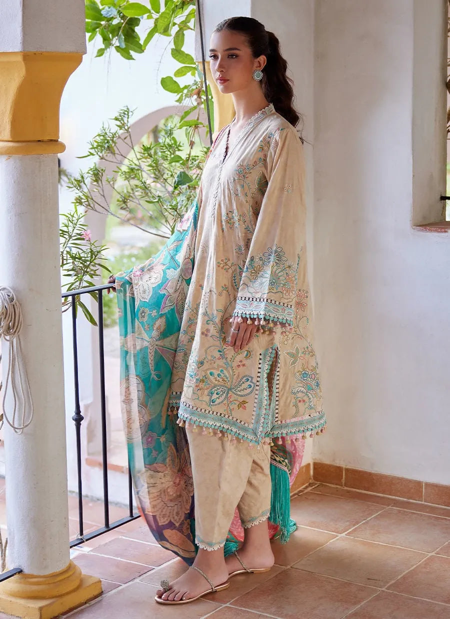 Farah Talib Aziz Luxury Lawn Unstitched '26 - Isabella Sand