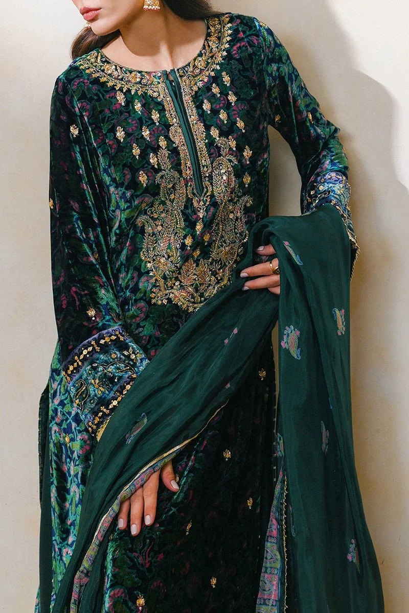 Ansab Jahangir Qissa Luxury Velvets '26 - Shafaq Shirt And Dupatta