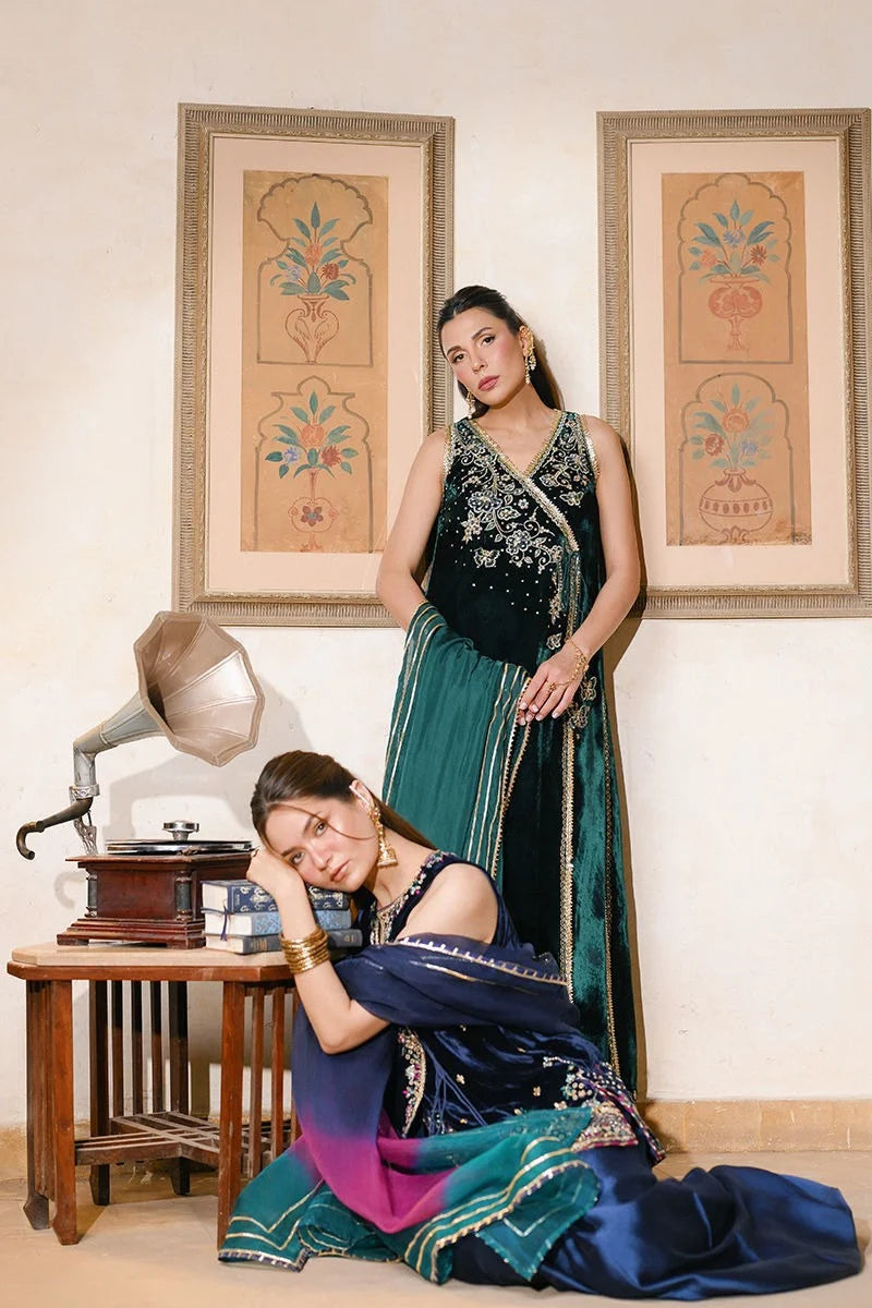 Ansab Jahangir Qissa Luxury Velvets '26 - Leher Angarkha And Dupatta