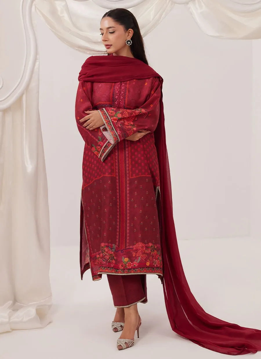 Farah Talib Aziz Ramadan Eid Frou Frou '26 - Emberline Shirt And Dupatta