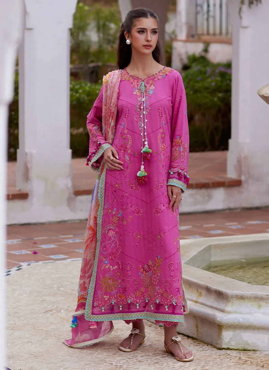 Farah Talib Aziz Luxury Lawn Unstitched '26 - Palmira Pink
