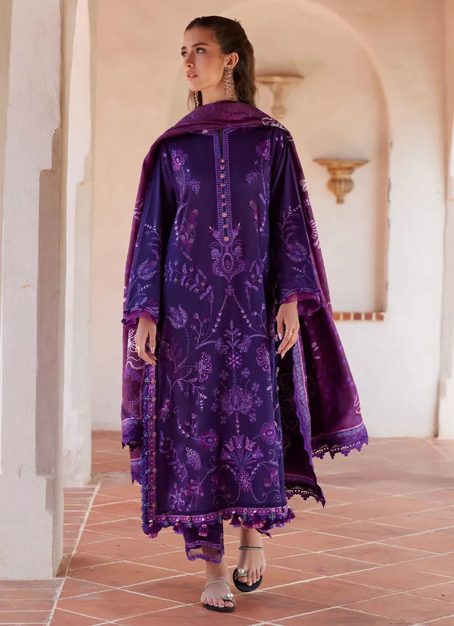 Farah Talib Aziz Luxury Lawn Unstitched '26 - Vicenta Violet