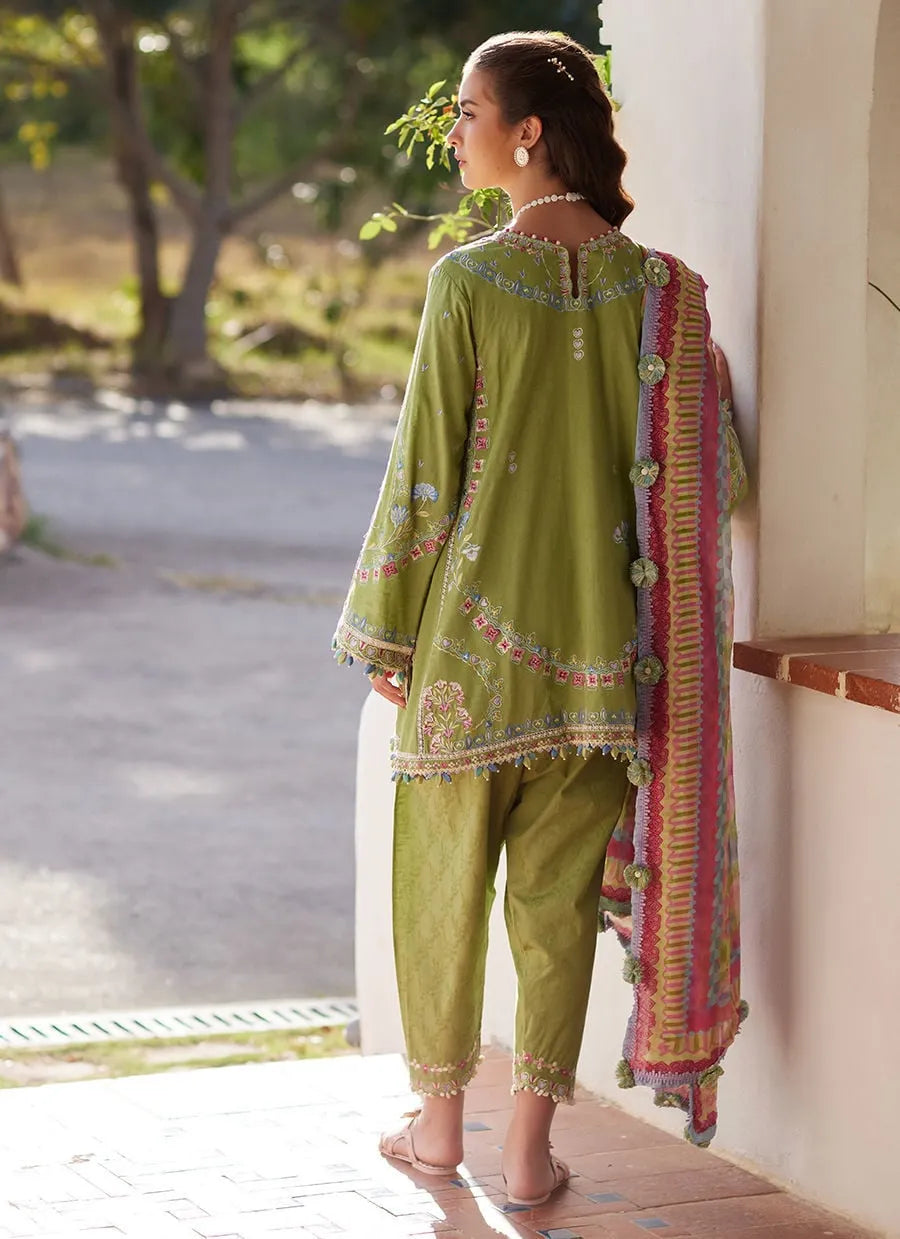 Farah Talib Aziz Luxury Lawn Unstitched '26 - Carmen Kiwi