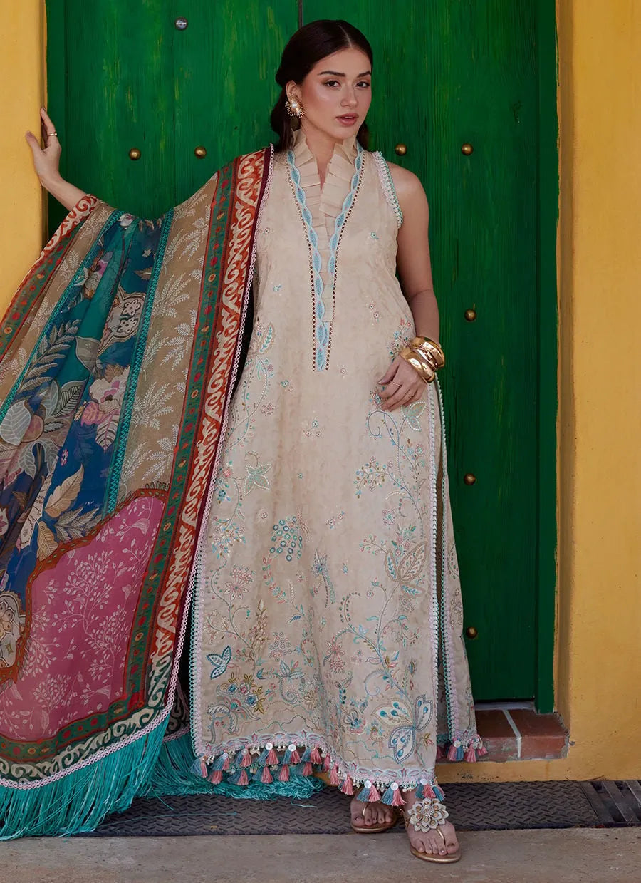 Farah Talib Aziz Luxury Lawn Unstitched '26 - Isabella Sand
