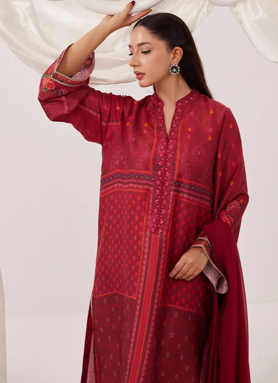 Farah Talib Aziz Ramadan Eid Frou Frou '26 - Emberline Shirt And Dupatta