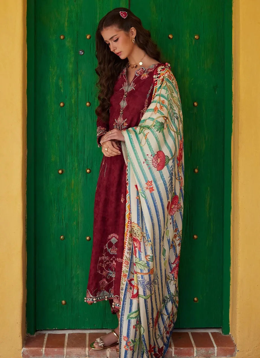 Farah Talib Aziz Luxury Lawn Unstitched '26 - Sofia Scarlet