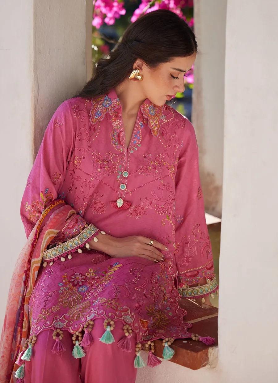 Farah Talib Aziz Luxury Lawn Unstitched '26 - Palmira Pink