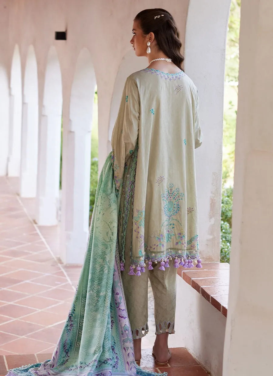Farah Talib Aziz Luxury Lawn Unstitched '26 - Valeria Olive