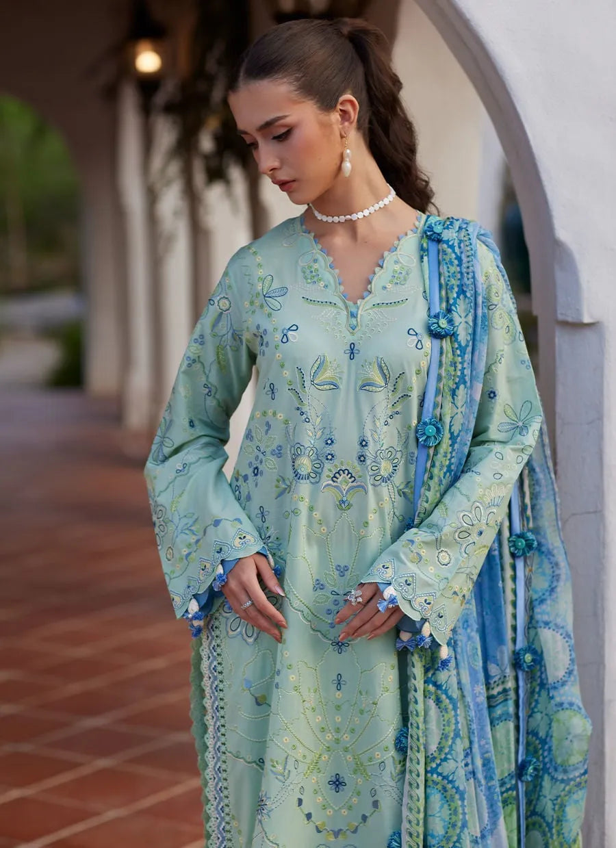 Farah Talib Aziz Luxury Lawn Unstitched '26 - Marcia Mint