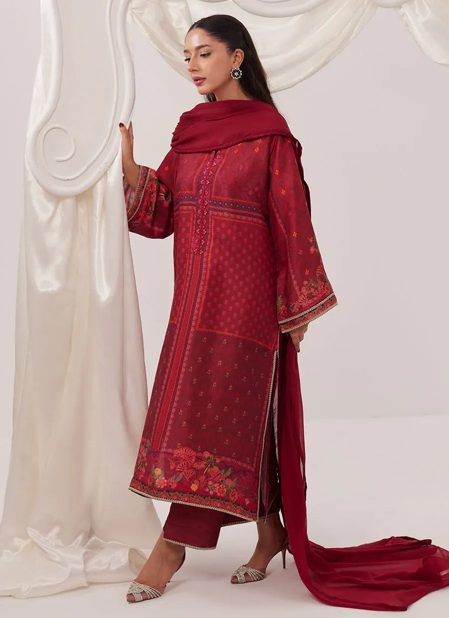 Farah Talib Aziz Ramadan Eid Frou Frou '26 - Emberline Shirt And Dupatta