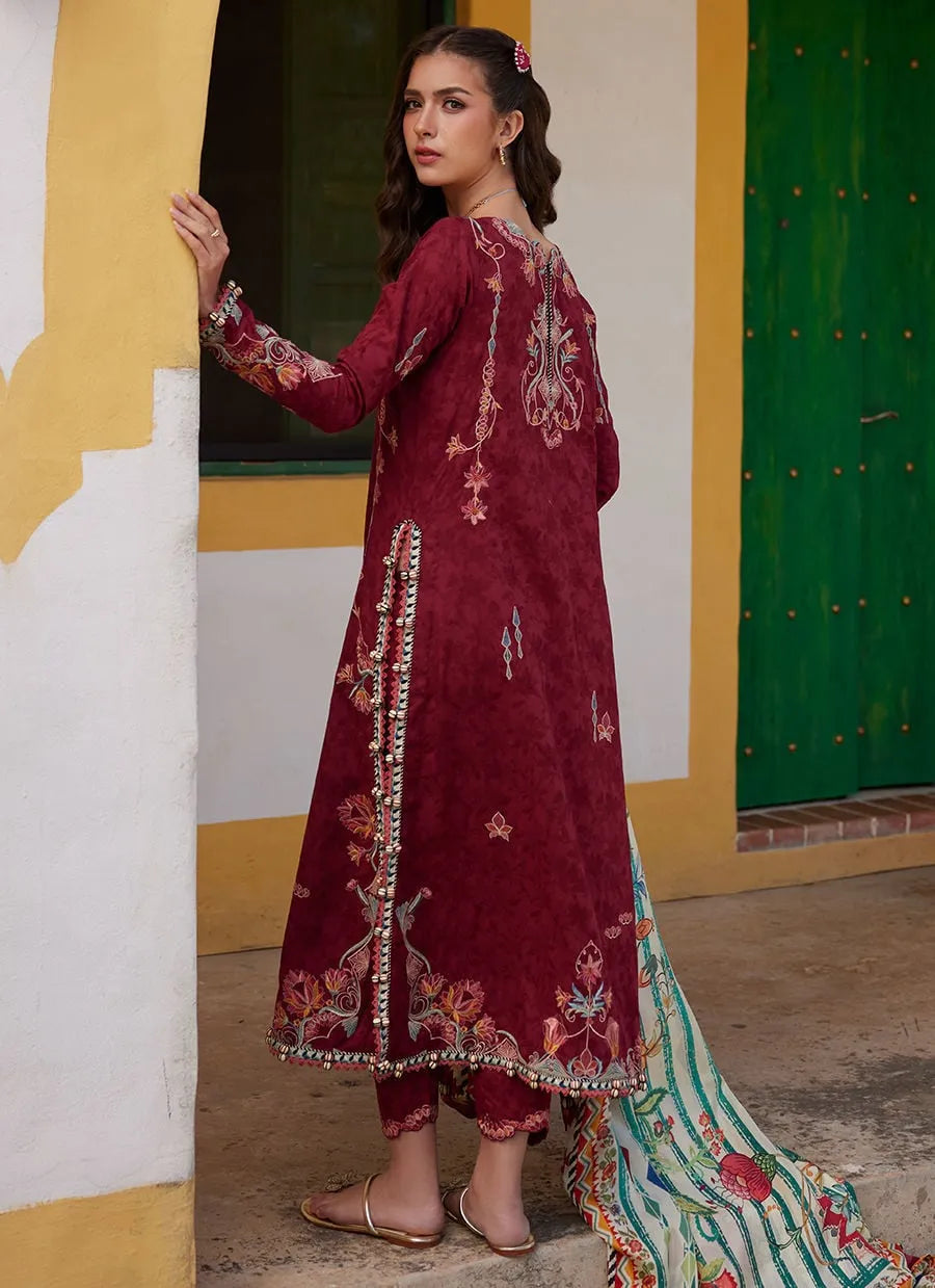 Farah Talib Aziz Luxury Lawn Unstitched '26 - Sofia Scarlet