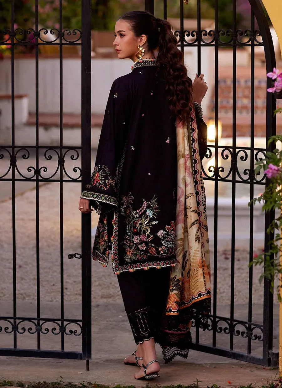 Farah Talib Aziz Luxury Lawn Unstitched '26 - Blanca Black