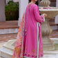 Farah Talib Aziz Luxury Lawn Unstitched '26 - Palmira Pink