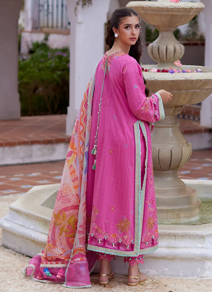 Farah Talib Aziz Luxury Lawn Unstitched '26 - Palmira Pink