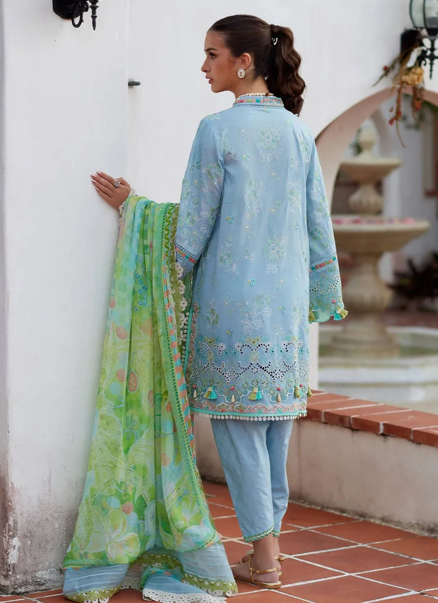 Farah Talib Aziz Luxury Lawn Unstitched '26 - Sienna Sky Blue
