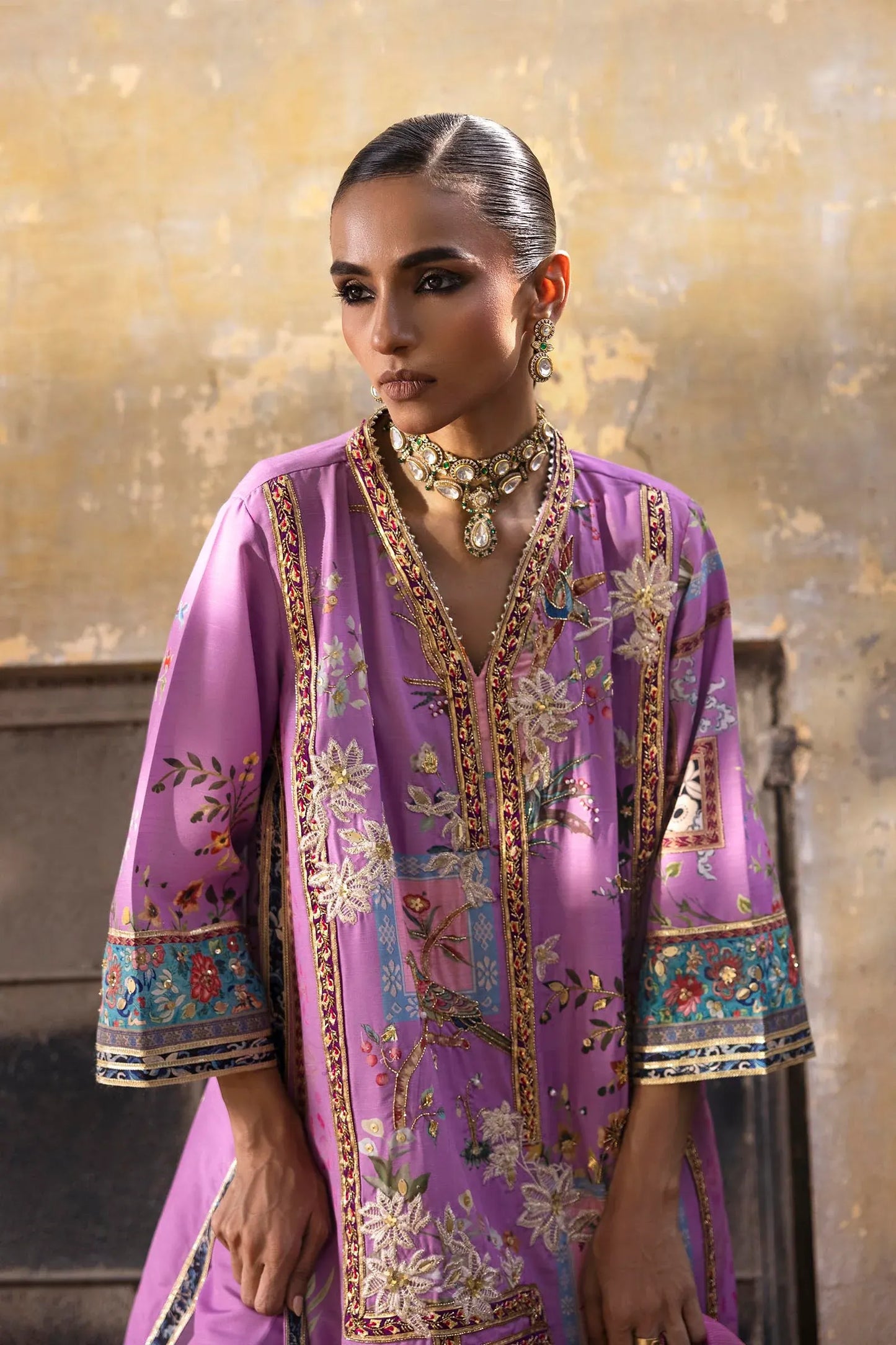 Sana Safinaz Eid Edit '26 - Stitched Embroidered Raw Silk Suit | Ss26nur004p3