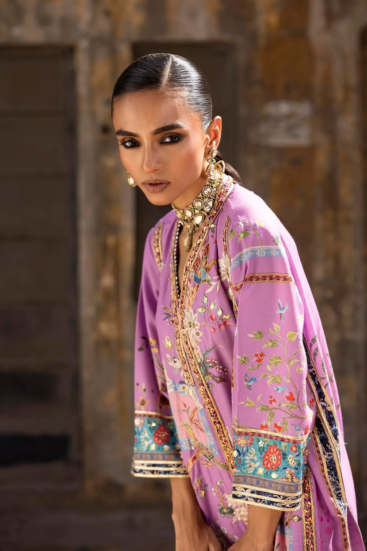 Sana Safinaz Eid Edit '26 - Stitched Embroidered Raw Silk Suit | Ss26nur004p3