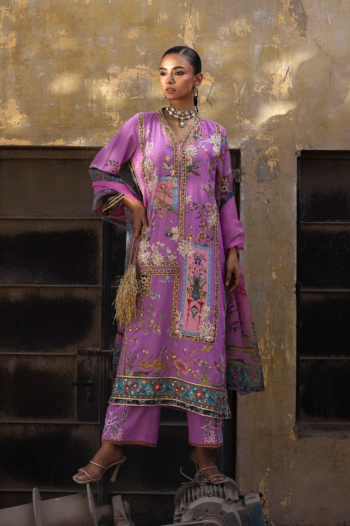 Sana Safinaz Eid Edit '26 - Stitched Embroidered Raw Silk Suit | Ss26nur004p3