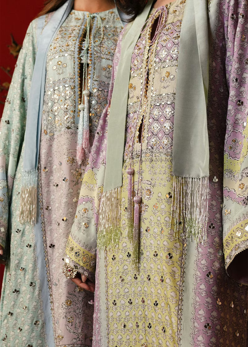 Crimson Eid Prints '26 - Jhilmil - Mint