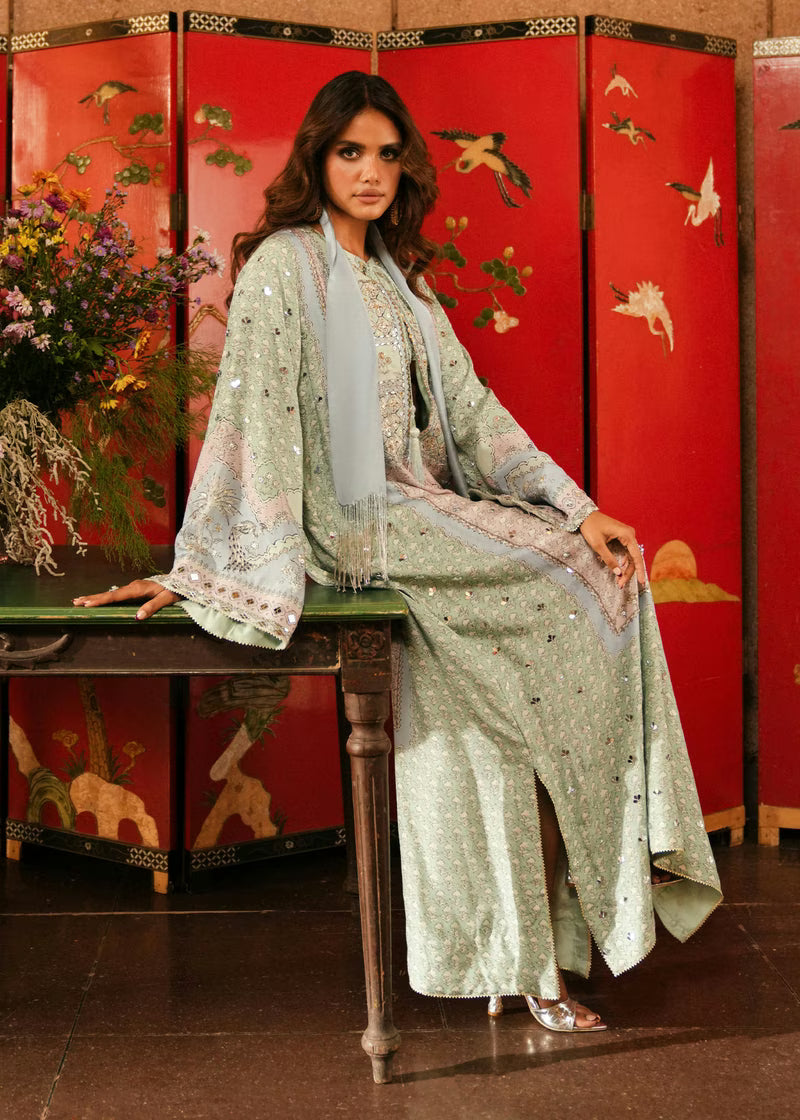 Crimson Eid Prints '26 - Jhilmil - Mint