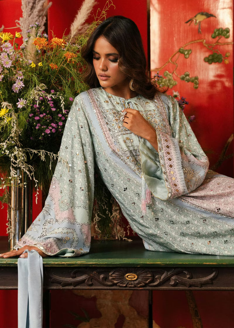 Crimson Eid Prints '26 - Jhilmil - Mint