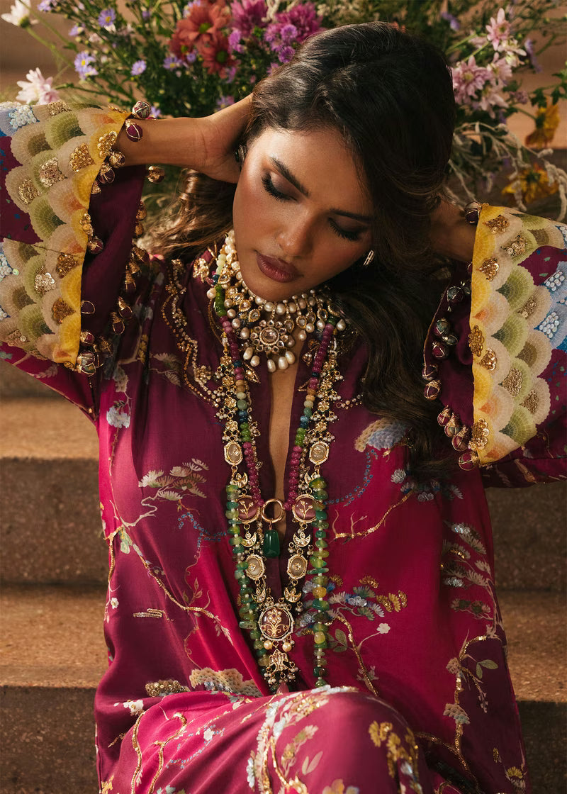Crimson Eid Prints '26 - Laila - Plum