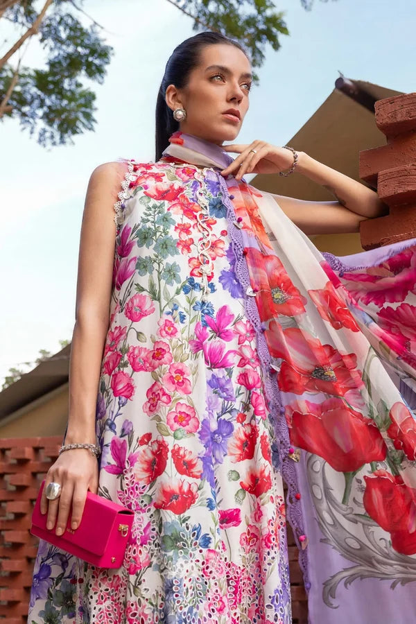 Maria.B M Prints '26 - 3 Piece Unstitched Embroidered Lawn Suit | MPT-2902-A