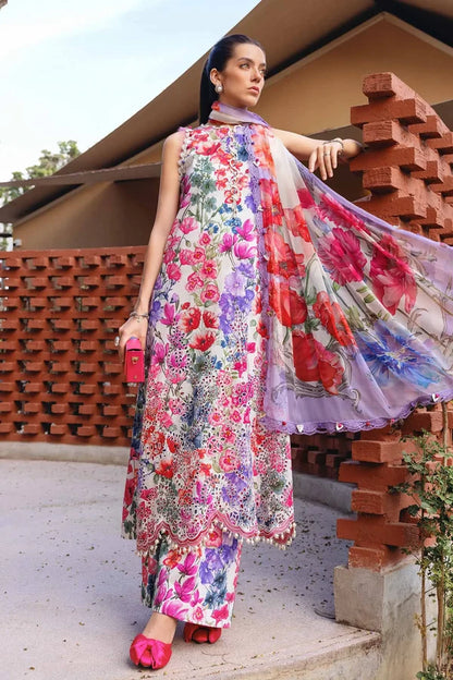 Maria.B M Prints '26 - 3 Piece Unstitched Embroidered Lawn Suit | MPT-2902-A