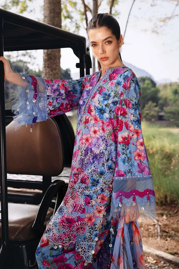 Maria.B M Prints '26 - 3 Piece Unstitched Embroidered Lawn Suit | MPT-2902-B
