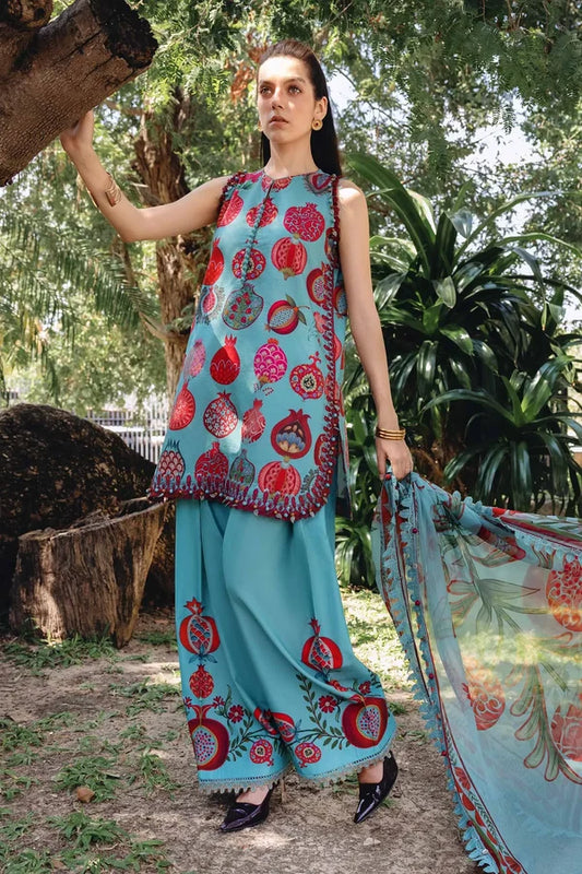 Maria.B M Prints '26 - 3 Piece Unstitched Embroidered Lawn Suit | MPT-2903-B