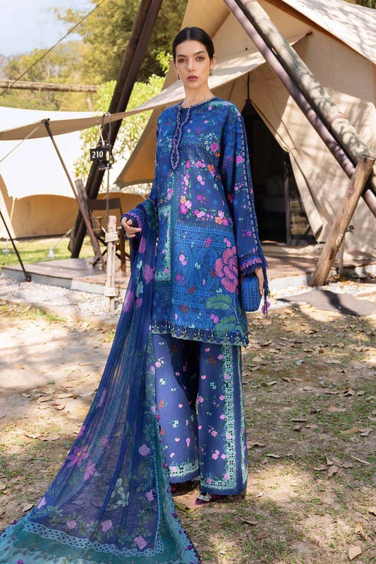 Maria.B M Prints '26 - 3 Piece Unstitched Embroidered Lawn Suit | MPT-2904-B