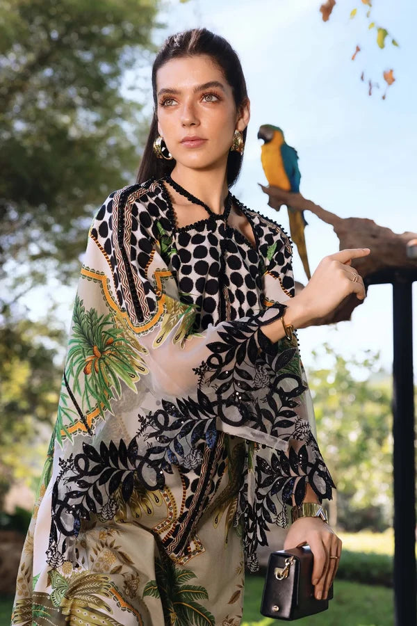 Maria.B M Prints '26 - 3 Piece Unstitched Embroidered Lawn Suit | MPT-2905-A
