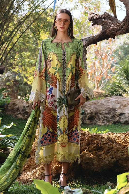 Maria.B M Prints '26 - 3 Piece Unstitched Embroidered Lawn Suit | MPT-2905-B