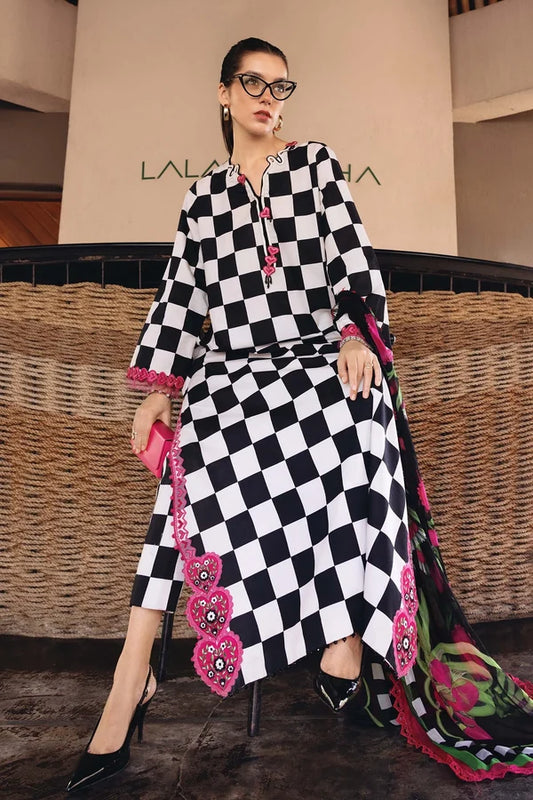 Maria.B M Prints '26 - 3 Piece Unstitched Embroidered Lawn Suit | MPT-2906-B