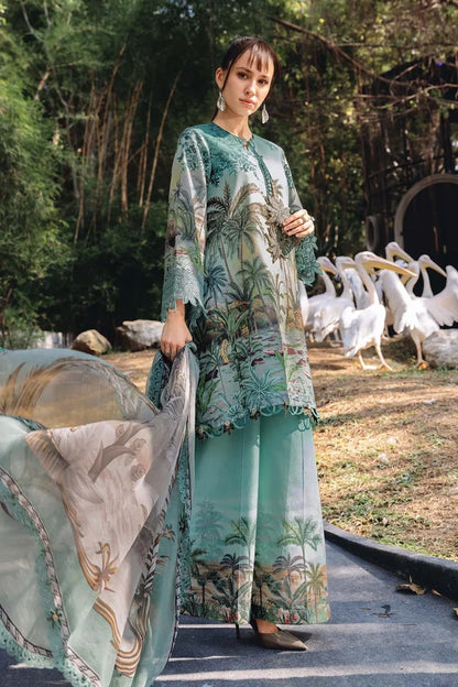 Maria.B M Prints '26 - 3 Piece Unstitched Embroidered Lawn Suit | MPT-2907-A