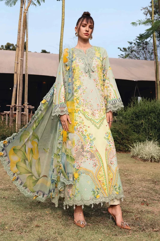 Maria.B M Prints '26 - 3 Piece Unstitched Embroidered Lawn Suit | MPT-2908-B