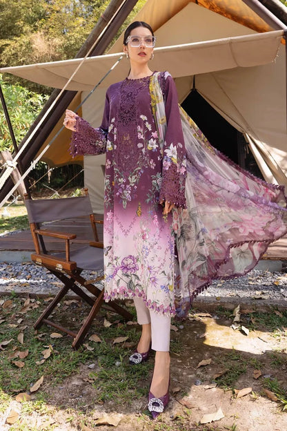 Maria.B M Prints '26 - 3 Piece Unstitched Embroidered Lawn Suit | MPT-2909-B