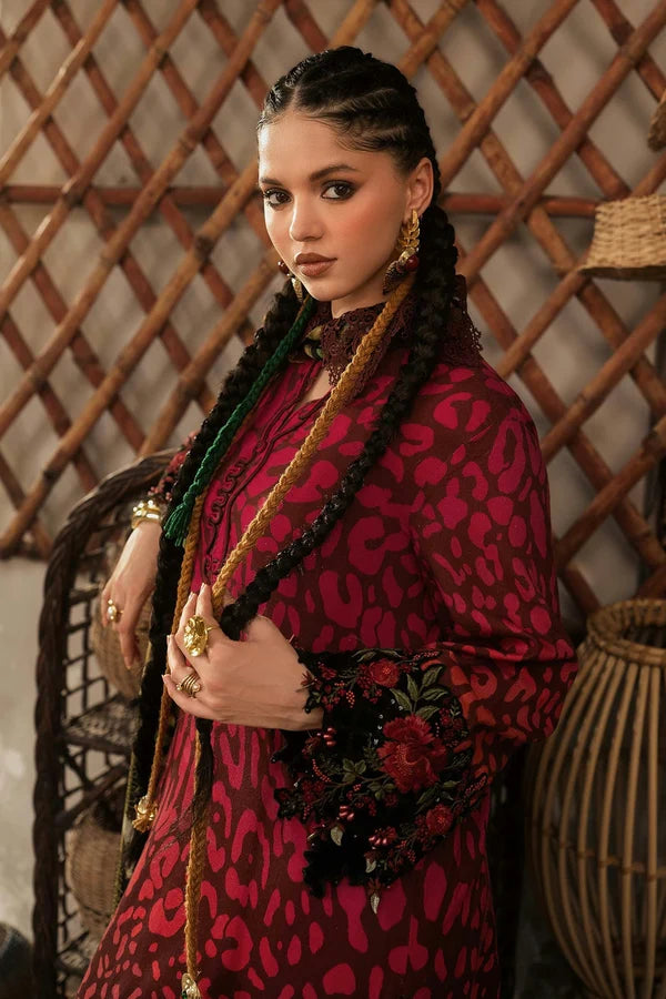 Maria.B M Prints '26 - 3 Piece Unstitched Embroidered Linen Suit | MPT-3101-A