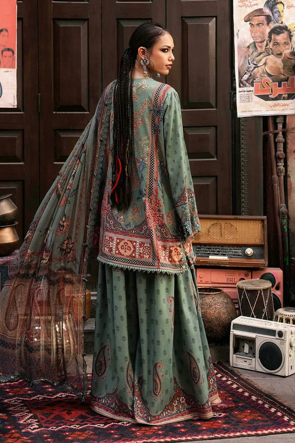 Maria.B M Prints '26 - 3 Piece Unstitched Embroidered Cambric Suit | MPT-3102-A