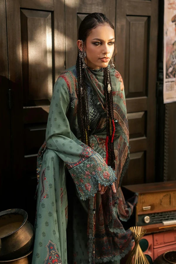 Maria.B M Prints '26 - 3 Piece Unstitched Embroidered Cambric Suit | MPT-3102-A