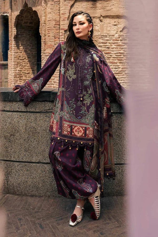 Maria.B M Prints '26 - 3 Piece Unstitched Embroidered Cambric Suit | MPT-3102-B