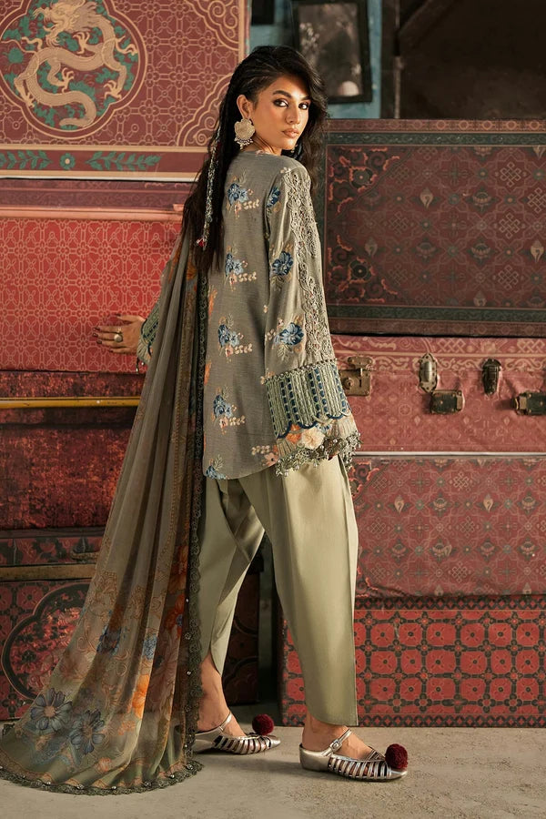 Maria.B M Prints '26 - 3 Piece Unstitched Embroidered Cambric Suit | MPT-3103-A