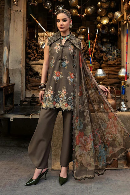 Maria.B M Prints '26 - 3 Piece Unstitched Embroidered Cambric Suit | MPT-3103-B