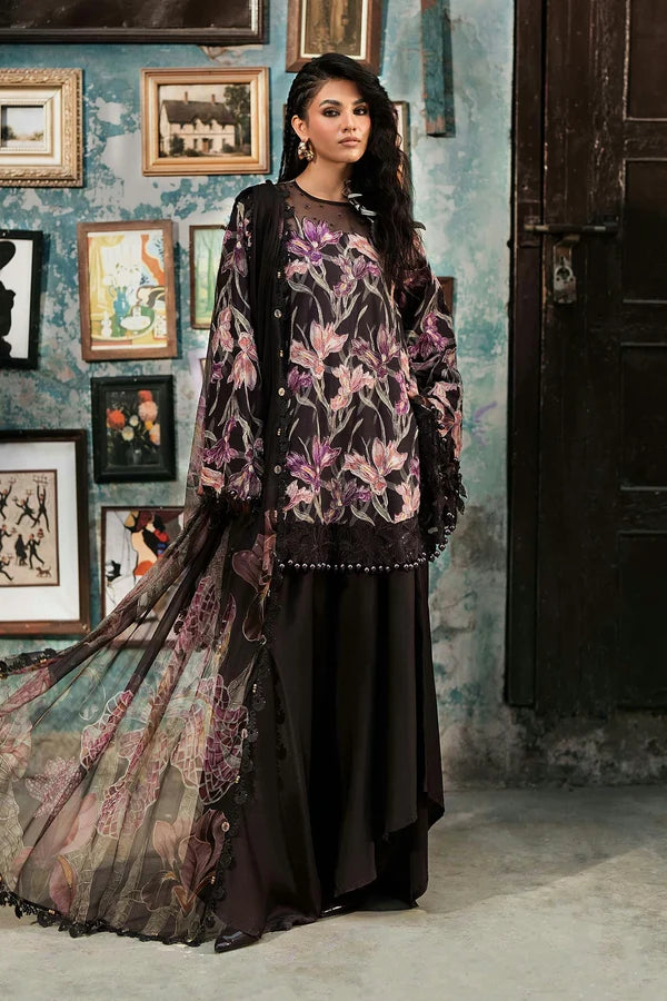 Maria.B M Prints '26 - 3 Piece Unstitched Embroidered Cambric Suit | MPT-3104-B
