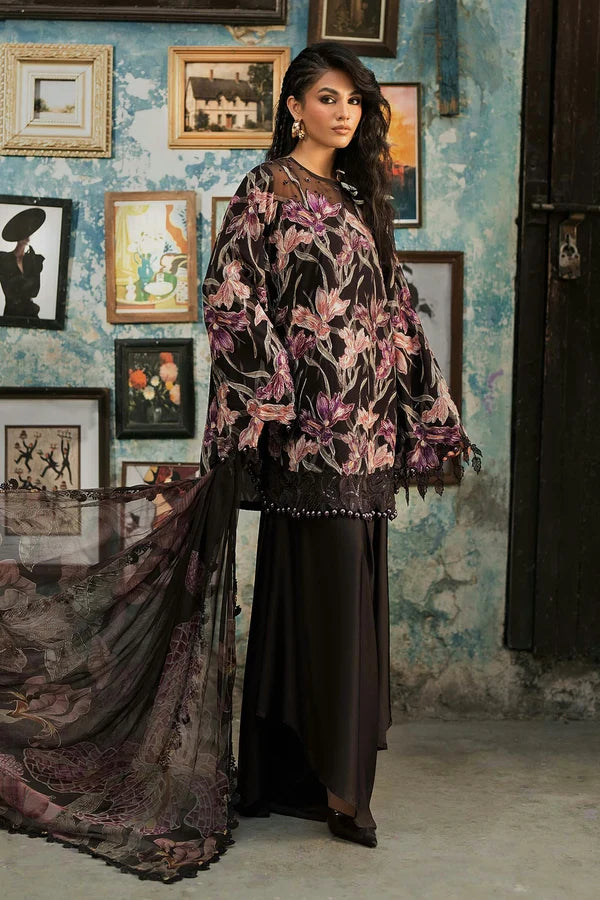 Maria.B M Prints '26 - 3 Piece Unstitched Embroidered Cambric Suit | MPT-3104-B