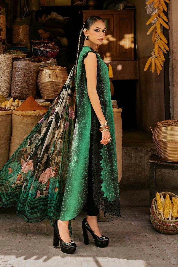 Maria.B M Prints '26 - 3 Piece Unstitched Embroidered Linen Suit | MPT-3105-A