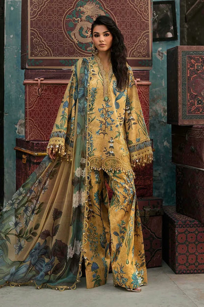 Maria.B M Prints '26 - 3 Piece Unstitched Embroidered Cambric Suit | MPT-3106-A