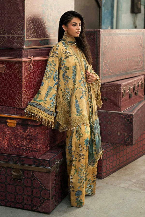 Maria.B M Prints '26 - 3 Piece Unstitched Embroidered Cambric Suit | MPT-3106-A