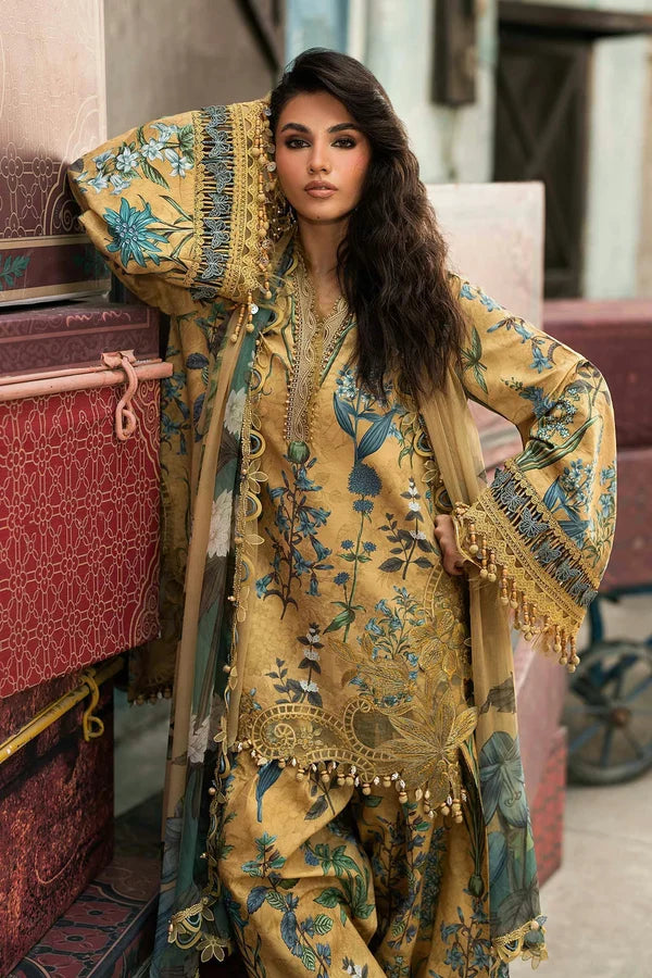 Maria.B M Prints '26 - 3 Piece Unstitched Embroidered Cambric Suit | MPT-3106-A